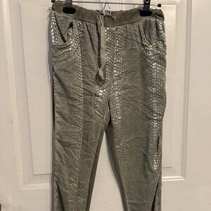 Greenish/Gold Pull on Magic Pants